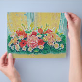 Kleurrijke bloemen schilderij flyer (Hand)