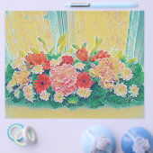 Kleurrijke bloemen schilderij flyer (Enkel)