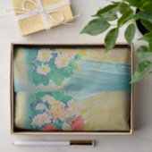 Kleurrijke bloemen schilderij tissuepapier (Geschenk)