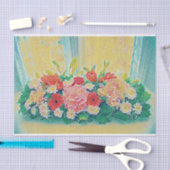 Kleurrijke bloemen schilderij tissuepapier (Craft)