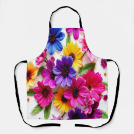 kleurrijke bloemen schort