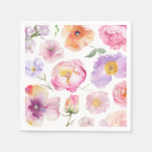 Kleurrijke bloemen  servet (Voorkant)