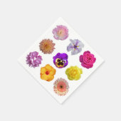 Kleurrijke bloemen servet (Hoek)