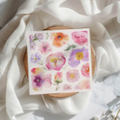 Kleurrijke bloemen  servet