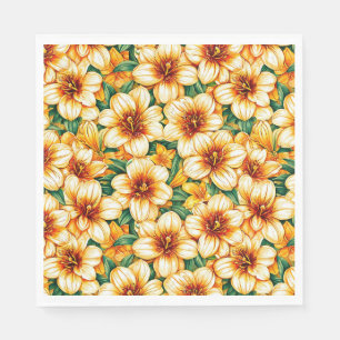 Kleurrijke bloemen servet