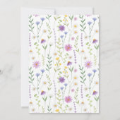 Kleurrijke Bloemen sparen de datum Uitnodiging (Achterkant)