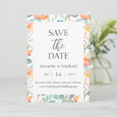 Kleurrijke Bloemen sparen de datum Uitnodiging (Staand voorkant)