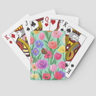 Kleurrijke Bloemen/Spring Roos Pokerkaarten