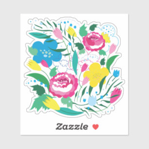 Kleurrijke bloemen. sticker
