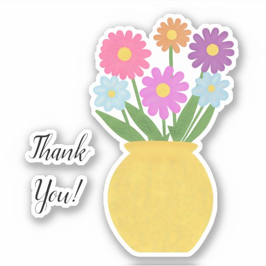 Kleurrijke bloemen sticker (Voorkant)