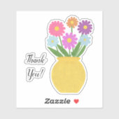Kleurrijke bloemen sticker (Vel)