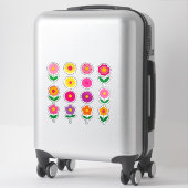 Kleurrijke bloemen sticker set (Koffer)