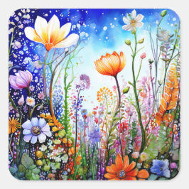 Kleurrijke Bloemen Stickers