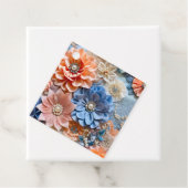 Kleurrijke Bloemen Stof Art Gift Labels (In situ)