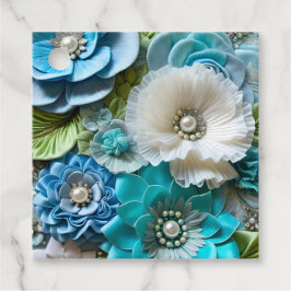 Kleurrijke Bloemen Stof Art Gift Labels