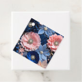 Kleurrijke Bloemen Stof Art Gift Labels (In situ)