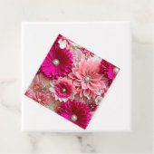 Kleurrijke Bloemen Stof Art Gift Labels (In situ)