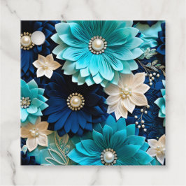 Kleurrijke Bloemen Stof Art Gift Labels