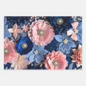 Kleurrijke Bloemen Stof Art Wrapping Paper Sheets (Voorkant 2)
