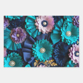 Kleurrijke Bloemen Stof Art Wrapping Paper Sheets (Voorkant 2)