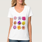 Kleurrijke bloemen t-shirt (Voorkant)