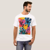 Kleurrijke bloemen t-shirt (Voorkant volledig)