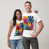 Kleurrijke bloemen t-shirt (Unisex)