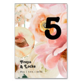 Kleurrijke bloemen | Tafelnummer (Achterkant)