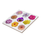 Kleurrijke bloemen tegeltje (Zijkant)