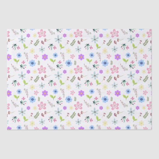 Kleurrijke bloemen tissuepapier (Voorkant)