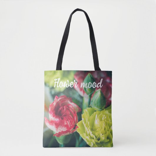 Kleurrijke bloemen tote bag (Voorkant)