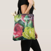 Kleurrijke bloemen tote bag (Dichtbij)