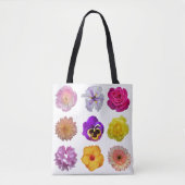 Kleurrijke bloemen tote bag (Voorkant)