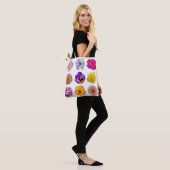 Kleurrijke bloemen tote bag (Op model)