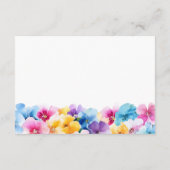 Kleurrijke Bloemen Trouwdetails Informatiekaartje (Achterkant)