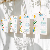 Kleurrijke Bloemen Trouwtafel Zitting Grafiek Kaar