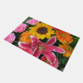 kleurrijke+ bloemen, tuin+ gnoom, calla+ l deurmat (Schuin)