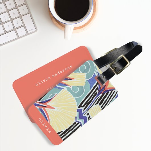 Kleurrijke Bloemen van E.A. Séguy gepersonaliseerd Bagagelabel