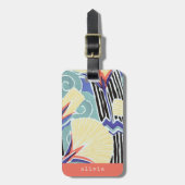 Kleurrijke Bloemen van E.A. Séguy gepersonaliseerd Bagagelabel (Voorkant verticaal)