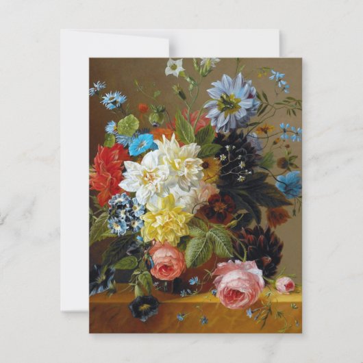 Kleurrijke  bloemen Vase Art Painting Kaart (Voorkant)
