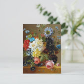 Kleurrijke  bloemen Vase Art Painting Kaart (Staand voorkant)