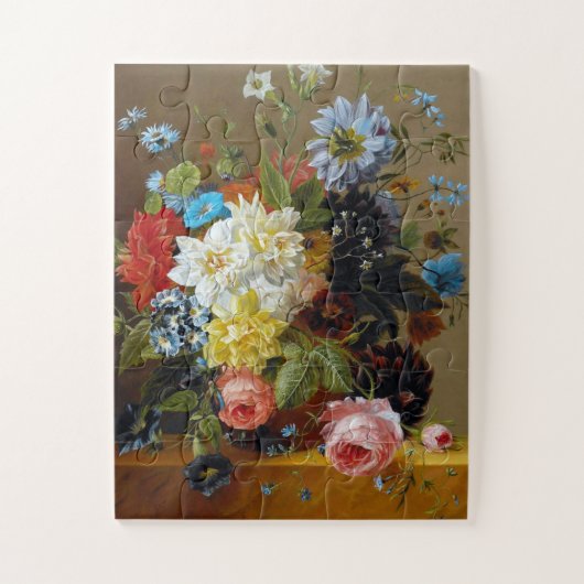 Kleurrijke  bloemen Vase Art Painting Legpuzzel (Verticaal)