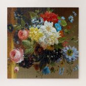 Kleurrijke  bloemen Vase Art Painting Legpuzzel (Horizontaal)