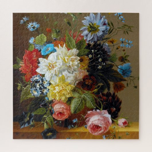 Kleurrijke  bloemen Vase Art Painting Legpuzzel (Verticaal)