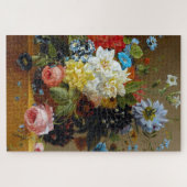 Kleurrijke  bloemen Vase Art Painting Legpuzzel (Horizontaal)