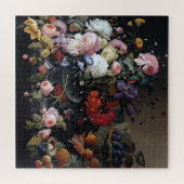 Kleurrijke  bloemen Vase Art Painting Legpuzzel (Horizontaal)