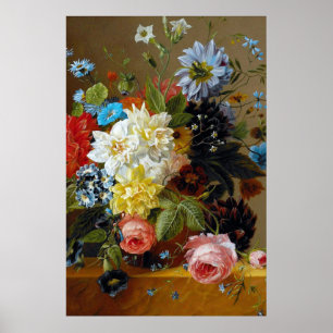 Kleurrijke  bloemen Vase Art Painting Poster