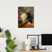 Kleurrijke bloemen Vase Art Painting Poster (Thuiskantoor)