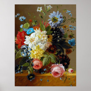 Kleurrijke  bloemen Vase Art Painting Poster