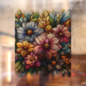  Kleurrijke Bloemen Venster Cling Raamsticker (Vel 2)